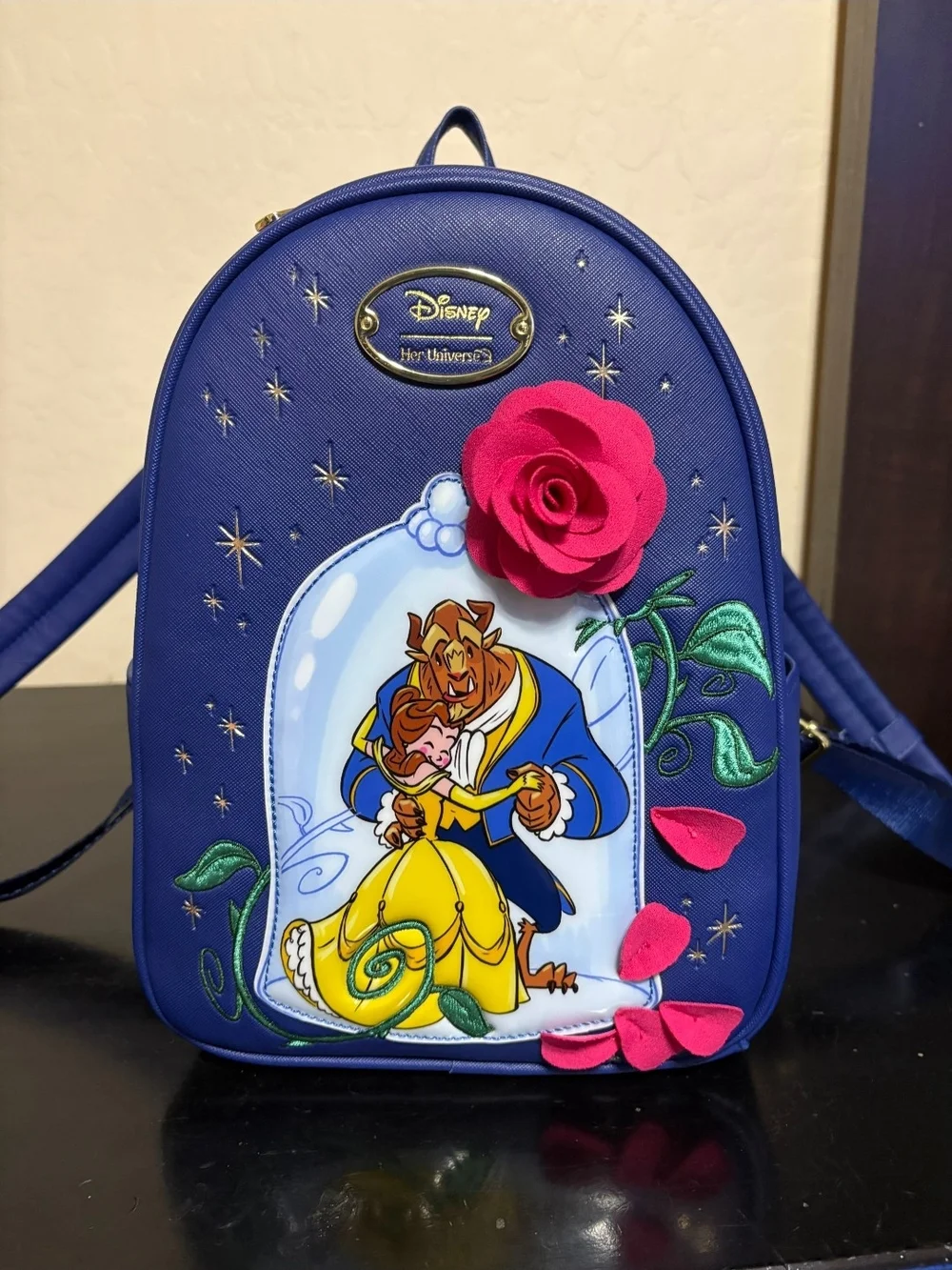 Disney Blue and Pink Beauty and the Beast Mini Backpack